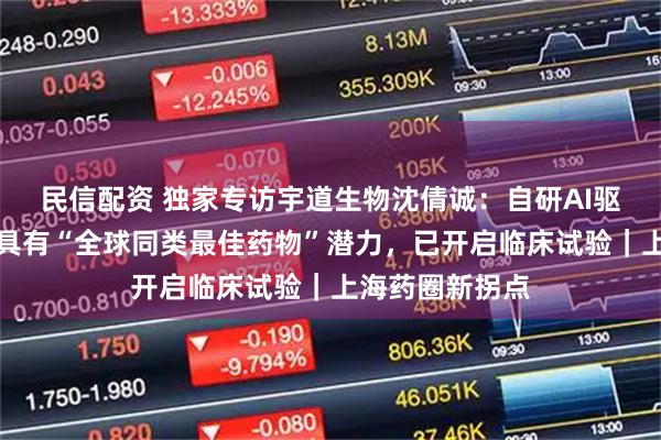 民信配资 独家专访宇道生物沈倩诚：自研AI驱动小分子药物具有“全球同类最佳药物”潜力，已开启临床试验｜上海药圈新拐点